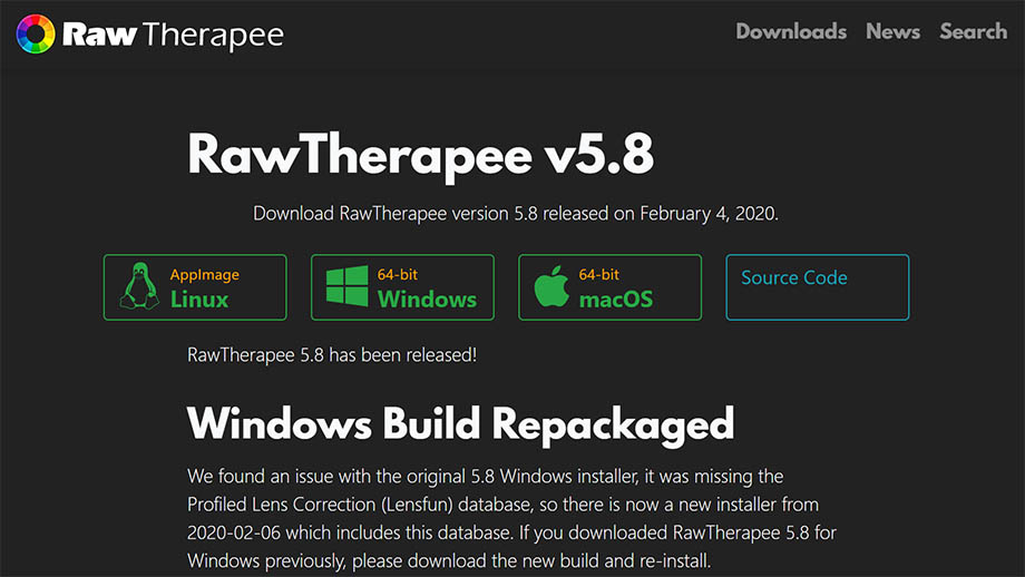 RawTherapee v5.8 – немного важных обновлений