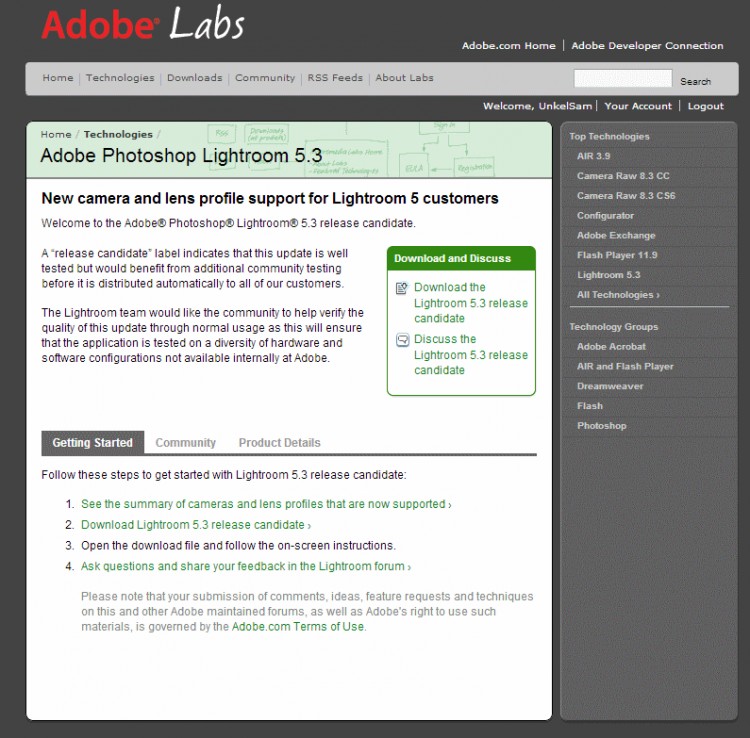 Вышла дорелизная Adobe Lightroom 5.3 RC