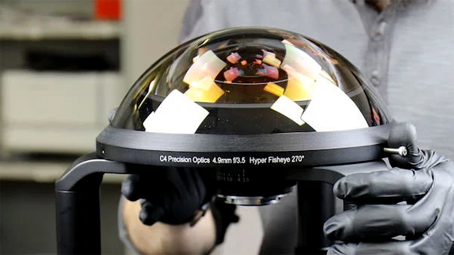 Гиперширокоугольный объектив C-4 Precision Optics 4.9mm f/3.5 Fisheye наизнанку