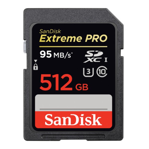 Выпущена скоростная карта SanDisk емкостью 512Гб