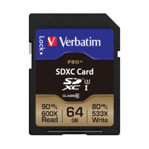 Компания Verbatim представила свои SD-карты Pro+ для 4K-видео  