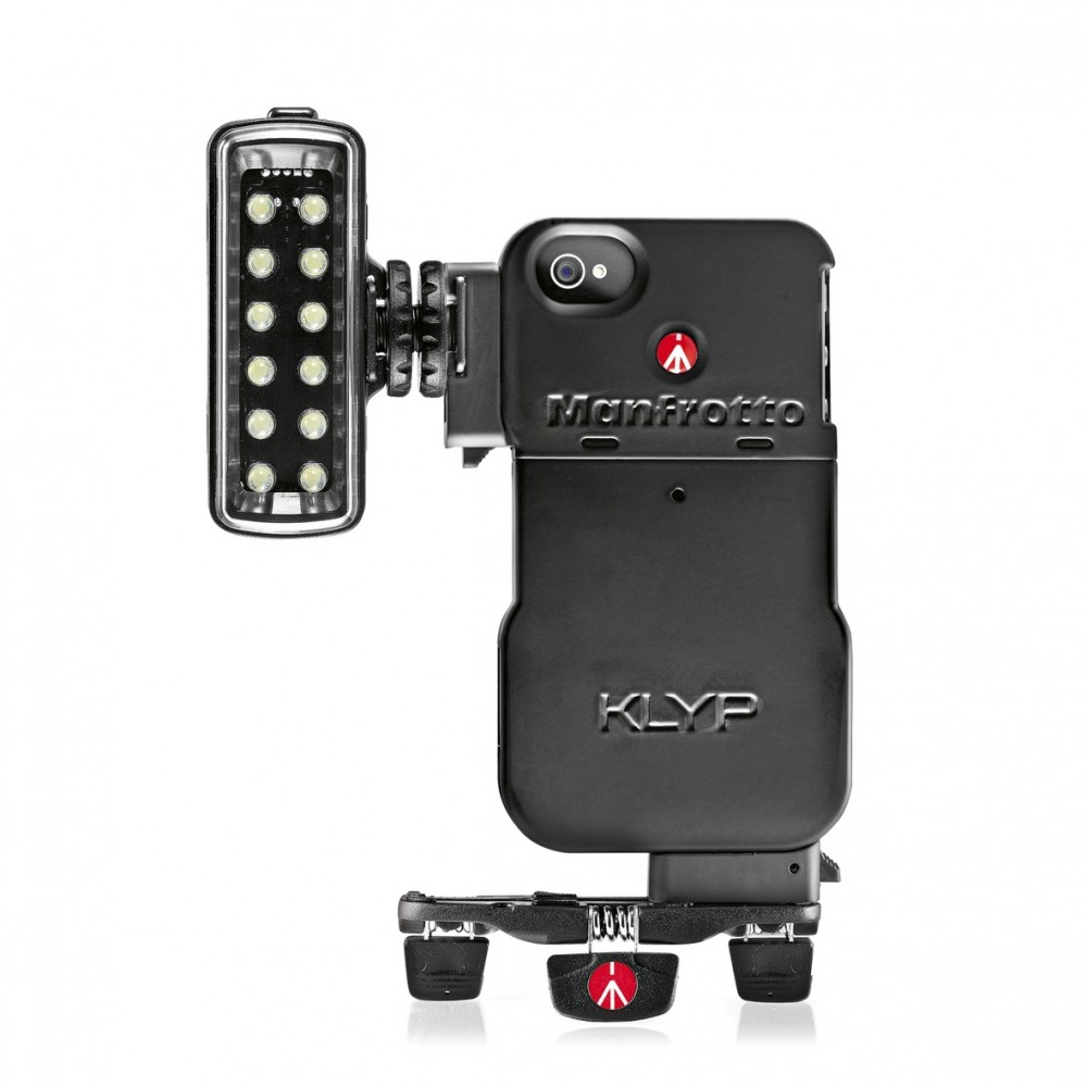 MKPL120KLYP0. KLYP iPhone™ 4/4S Case with ML120 POCKET LED light  and POCKET tripod  
