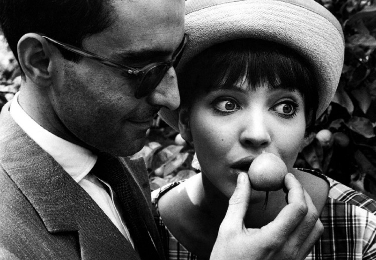  Роберт Лебек. Жан-Люк Годар со своей женой Анной-Кариной. 1961