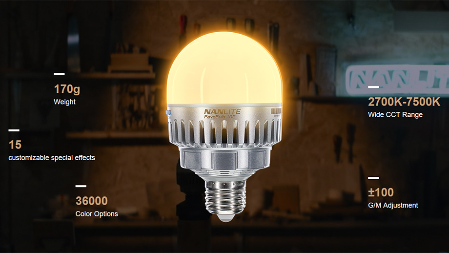 Лампа NANLITE PavoBulb 10C мощностью 10 Вт с цоколем E27