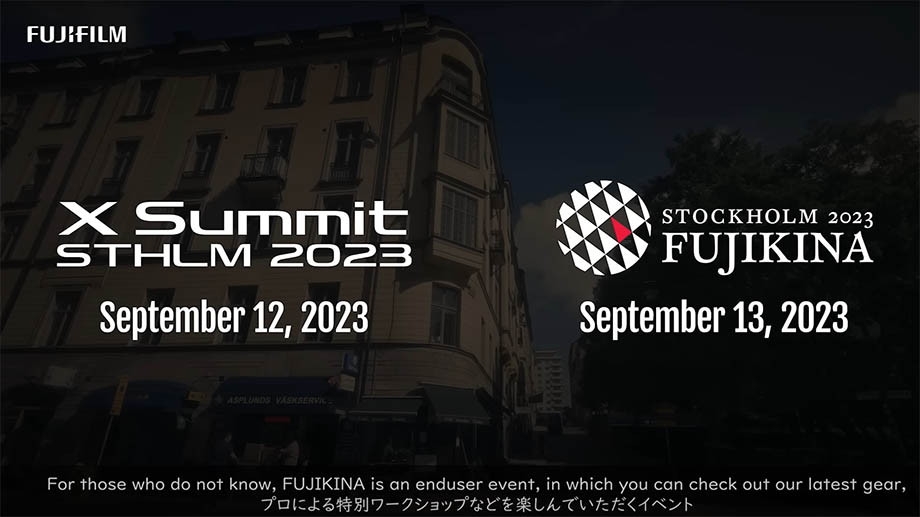 Fujifilm X Summit и Fujikina 2023 пройдут в Стокгольме 12 сентября