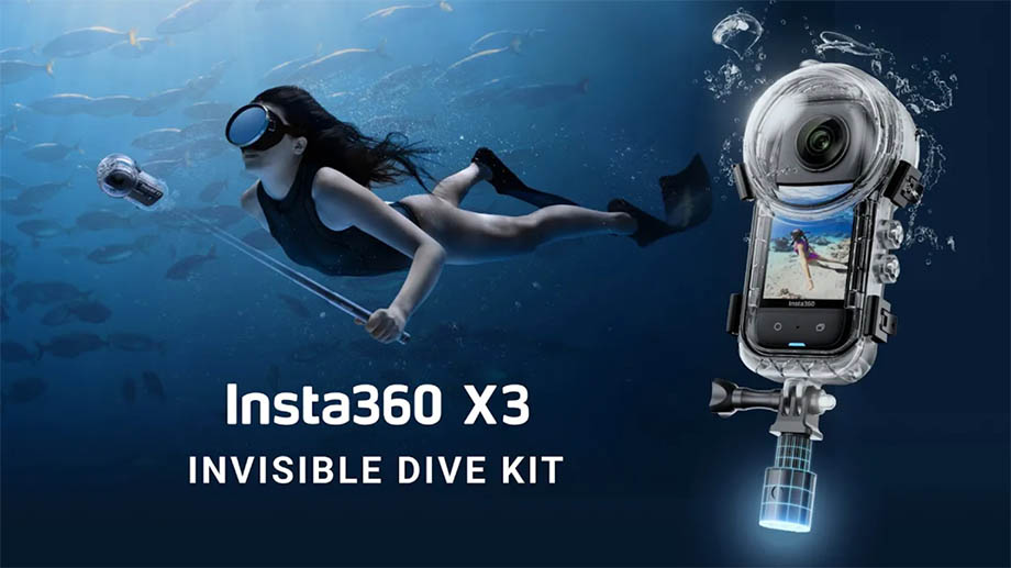Новый подводный бокс для Insta360 X3 полностью невидим