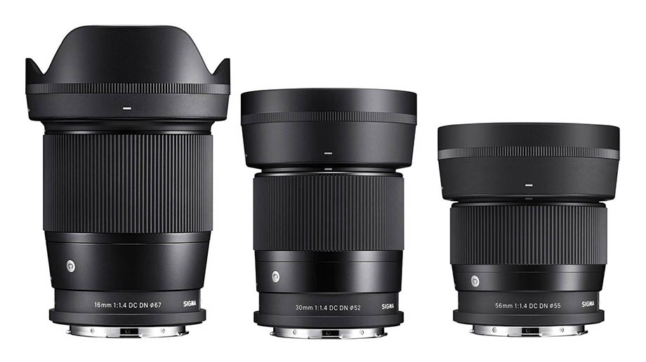 Sigma представила три объектива для APS-C камер c байонетом Leica L: 16mm f/1.4, 30mm f/1.4, 56mm f/1.4